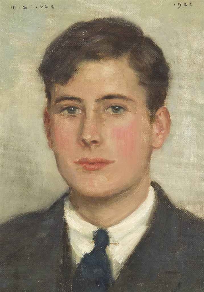 Henry Scott Tuke | Portrait of Donald Rolph (b.1905) (1922) | MutualArt