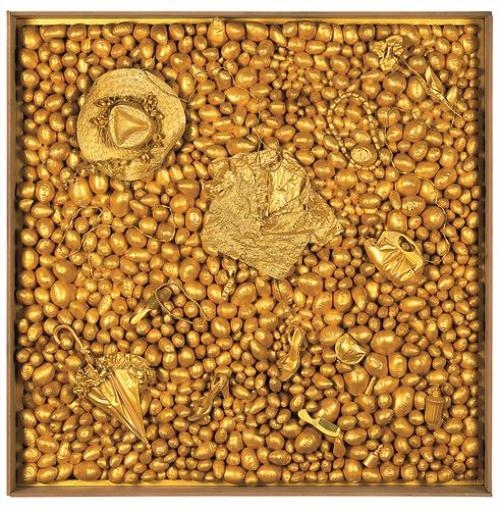 Parasol I Left in the Field by Yayoi Kusama, 1997