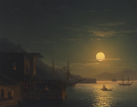 MOONLIGHT ON THE BOSPHORUS by Ivan Aivazovsky, 1865