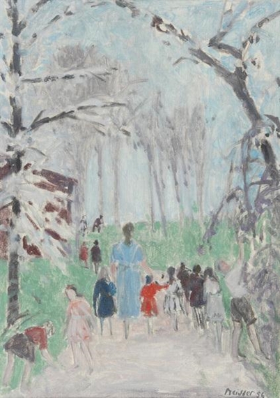 Spaziergang by Leonhard Meisser, 1956