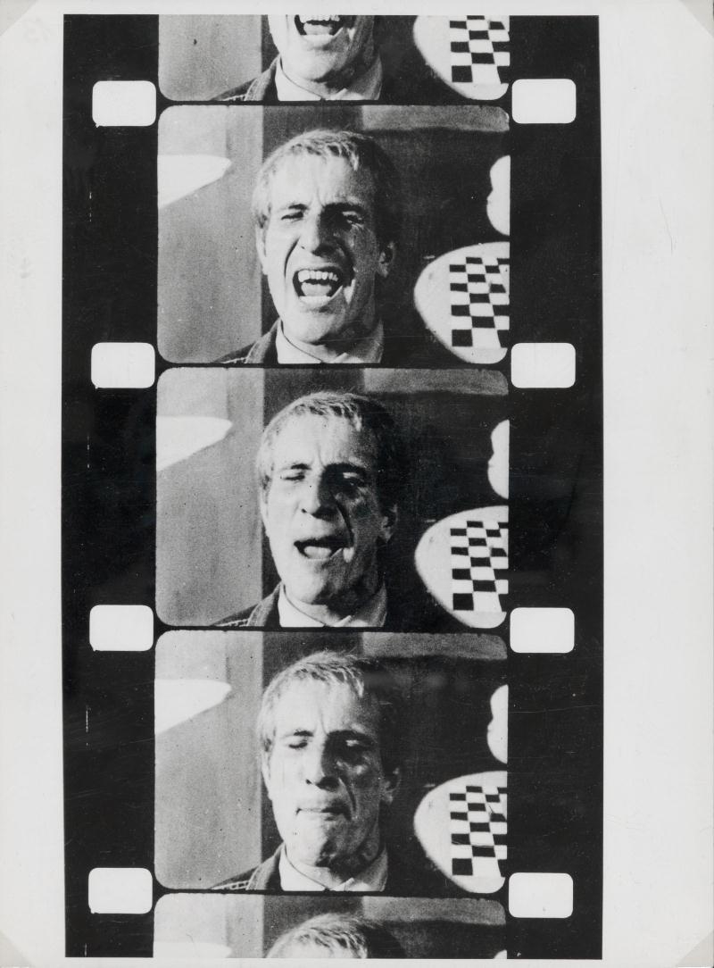 Artwork by Ferry Radax, Padhi Frieberger in, Am Rand, Made of vintage print, gelatine silver