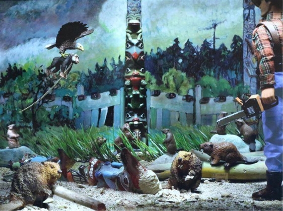 BEAVER AND WOO AT TANOO (from GROUP OF SEVEN AWKWARD MOMENTS) by Diana Thorneycroft, 2008