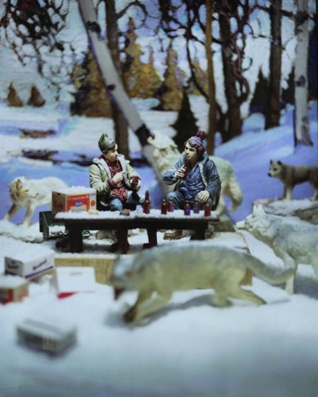 EARLY SNOW WITH BOB AND DOUG (from GROUP OF SEVEN AWKWARD MOMENTS) by Diana Thorneycroft, 2005