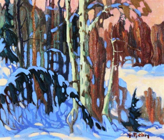 HIVER AU BORD DE LA RIVIERE by Gaston Rebry, 1994