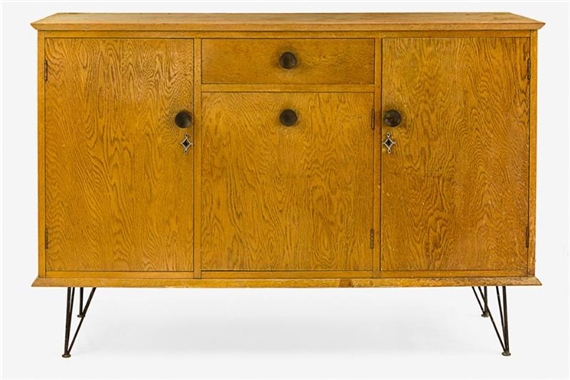 A rare and important 1950's oak sideboard