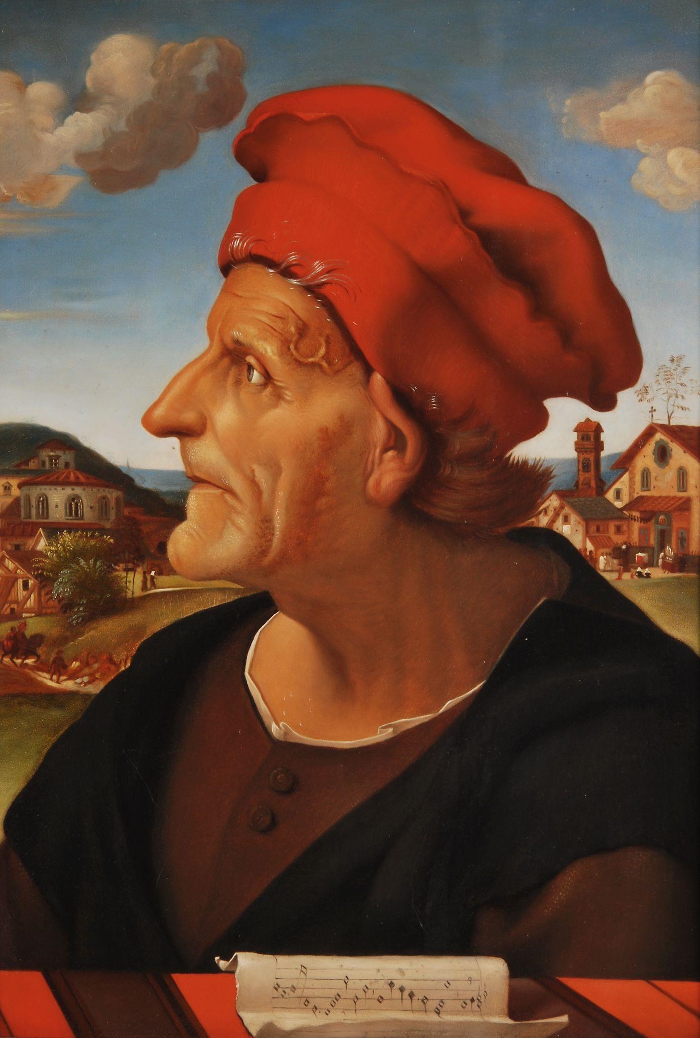 Artwork by Piero di Cosimo, Portrait of Francesco Giamberti da Sangallo, Made of Oil on panel