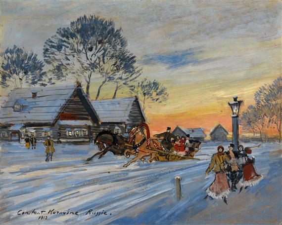 Ushakovo-Ostrivno in Tver Province by Konstantin Alexeyevitch Korovin, 1912