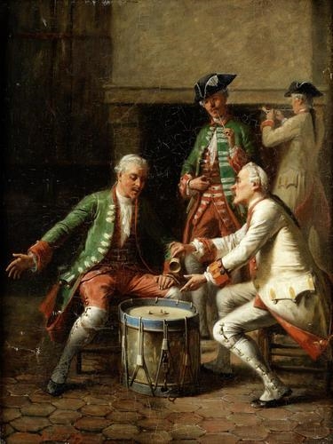 The game of dice by Adolphe Francois Monfallet