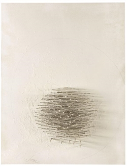 Hommage à Fontana I - Günther Uecker