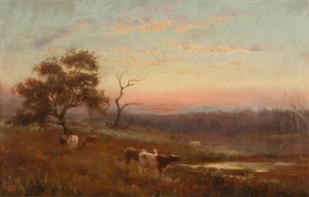 CATTLE AT SUNSET - Rick Delaney