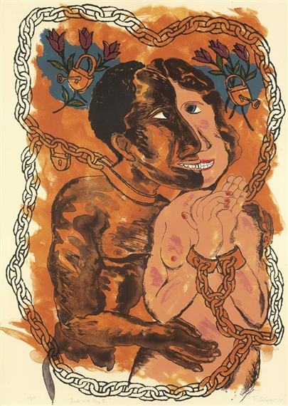 Lock and Key (State I) by Robert Colescott, 1989