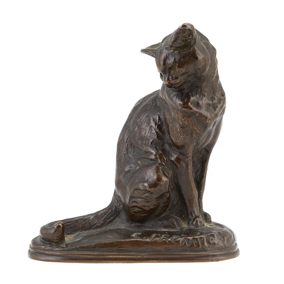 Antoine Louis Barye Chat Assis Mutualart
