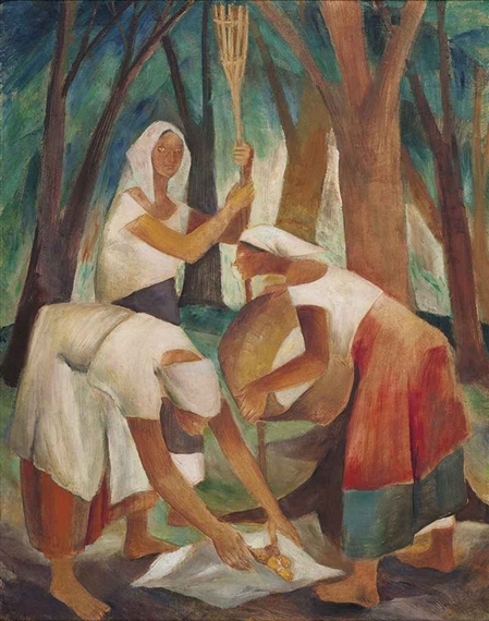Three Women in a Landscape by Anita Magsaysay-Ho, 1954