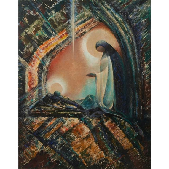 Madonna and Child by Jewel Alma Woodard Simon, circa 1950