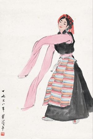 TIBET DANCING by Ye Qianyu, 1958