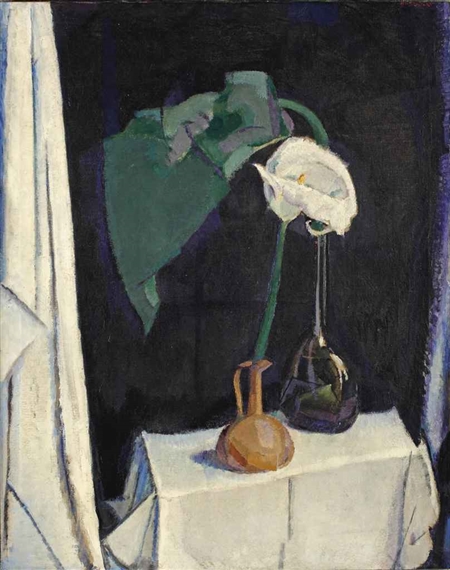 Jan Sluijters | A still life with an arum lily in a vase (1918) | MutualArt