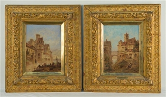 2 works: BANKS OF THE SEINE ; SEINE IN SAVOY - Felice Auguste Rezia