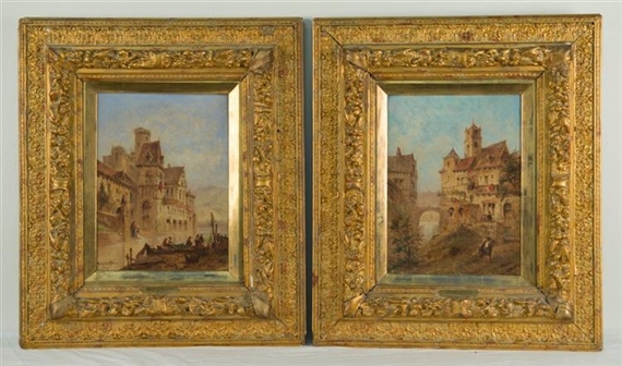 2 works: BANKS OF THE SEINE ; SEINE IN SAVOY by Felice Auguste Rezia, 1903