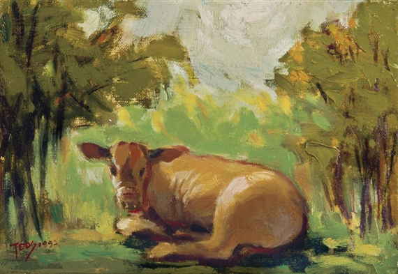 Yellow Cattle by Chen Che, 1992