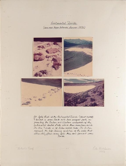 Continental Divide by Peter Hutchinson, 1973