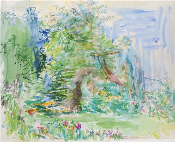 GARTEN IN VILLENEUVE (GARDEN IN VILLENEUVE) by Oskar Kokoschka, 1964