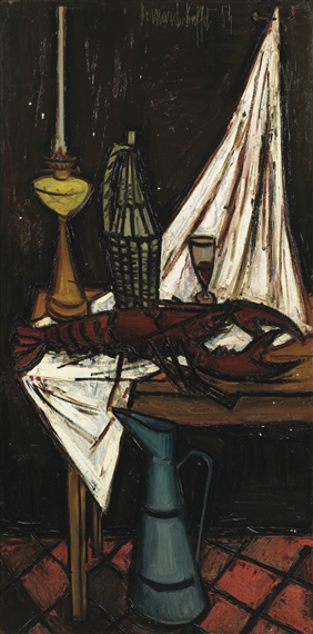 ベルナール・ビュッフェ【Nature morte au homard】 ベルナール