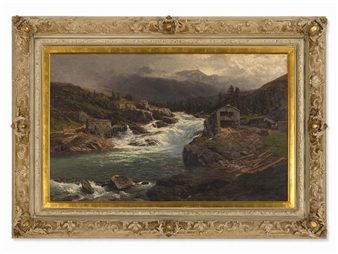 Norwegian Waterfall - Karl Paul Themistocles von Eckenbrecher
