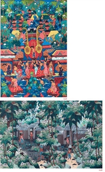 2 Works: Balinese Life; Balinese Village - I Made Suma Penestanan