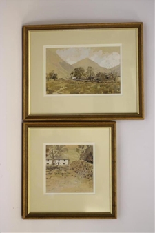 2 Works: Middle Fell Farm Looking from the Old Pack Horse Bridge & A Similar Item - R. Martin Tomlinson