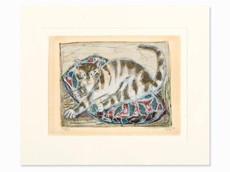 Artwork by Otto Dix, Cat, Made of Color lithograph on laid paper