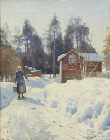 Dalkulla bärandes vatten by Peder Mork Monsted, 1927