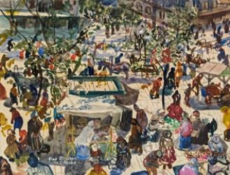 A Street in Odessa by Oskar Laske, 1918