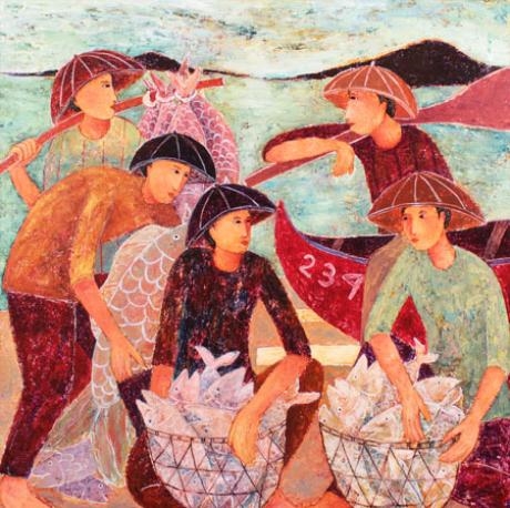 Berlimpah Hasil Tangkapan by Made Suraja, 2014