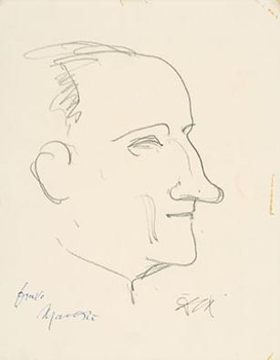 Giacomo Manzù by Otto Dix, 1960