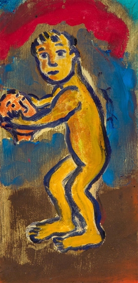 Boy Holding A Head by Eileen Cooper, 1991