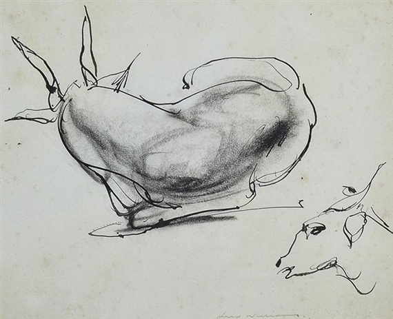 Animal Study, London Zoo by Fred Williams, 1952