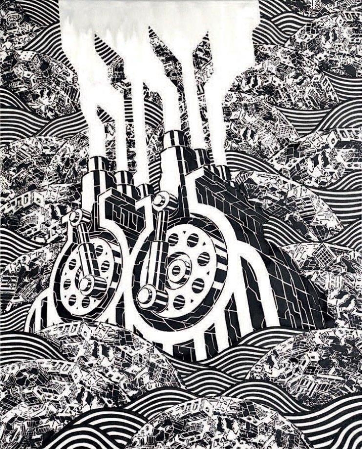 Artwork by Mariusz Waras, Marius 2 waras, Made of acrylic on canvas