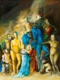 The blue horse by Mircea Ciobanu