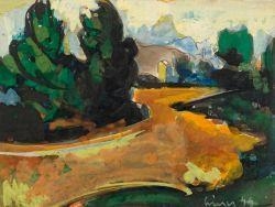 Orange street, Corsica by Carl Walter Liner, 1949