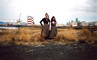 Untitled (Portrait of the artists wearing the Icelandic national women’s costume; Peysuföt and Upphlutur) - Libia Castro