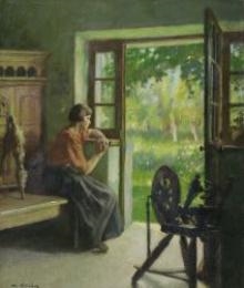 At the window by Maurice Grün