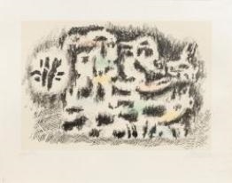 Artwork by Willi Baumeister, Salomé und der Prophet, Made of lithographs