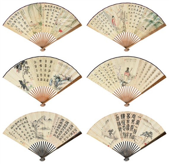 CHARACTER AND LANDSCAPE, BIRDS AND FLOWERS, CALLIGRAPHY - Geng Zhongyang