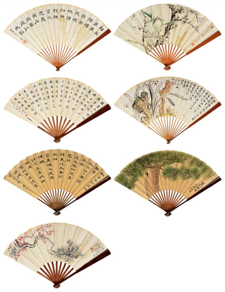 Artwork by Hu Yongnian, FLOWERS, CALLIGRAPHY, Made of Chinese Painting and Calligraphy