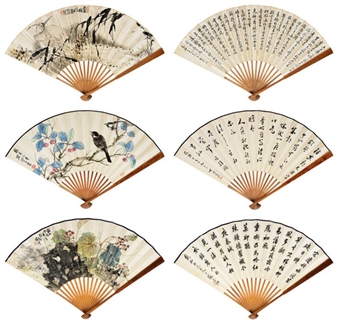 BIRDS AND FLOWERS, CALLIGRAPHY - Liu Weiyi