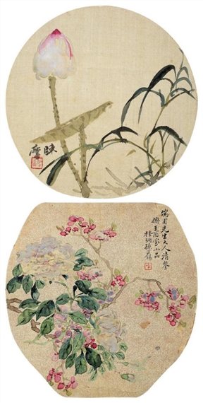 2 WORKS; FLOWERS - Sun Sanxi