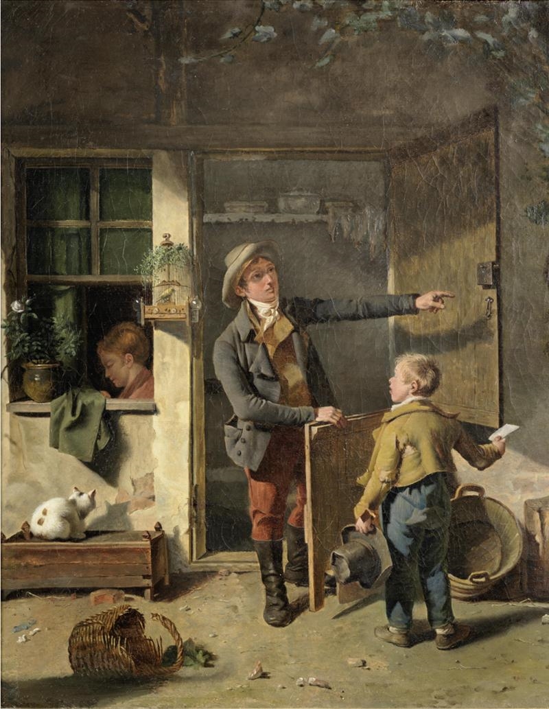 Artwork by Martin Drolling, The Young Errand Boy, Made of Oil on canvas