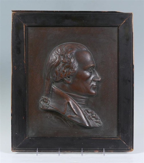 Alexander Hamilton Bronze Plaque by C. L. Hogeboom, 1889