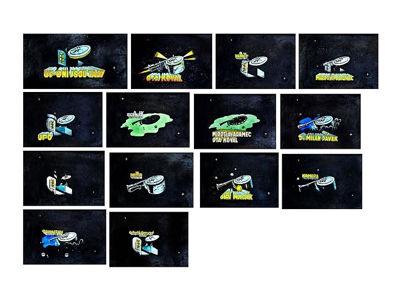 Artwork by Kaja Saudek, 14 Works: Aliens are here, Made of pen, ink and gouache on paper