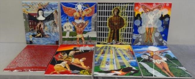 Artwork by Keith Duncan, 8 Works: Satirical/Sociopolitical, Made of oils on canvas